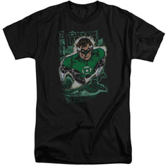 Justice League Of America Green Lantern #1 Distress Men's 18/1 Tall Cotton Short-Sleeve T-Shirt