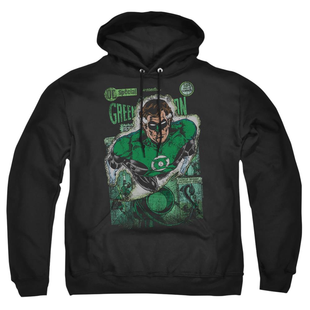 Justice League Of America Green Lantern #1 Distress Men's Pull-Over 75 25 Poly Hoodie
