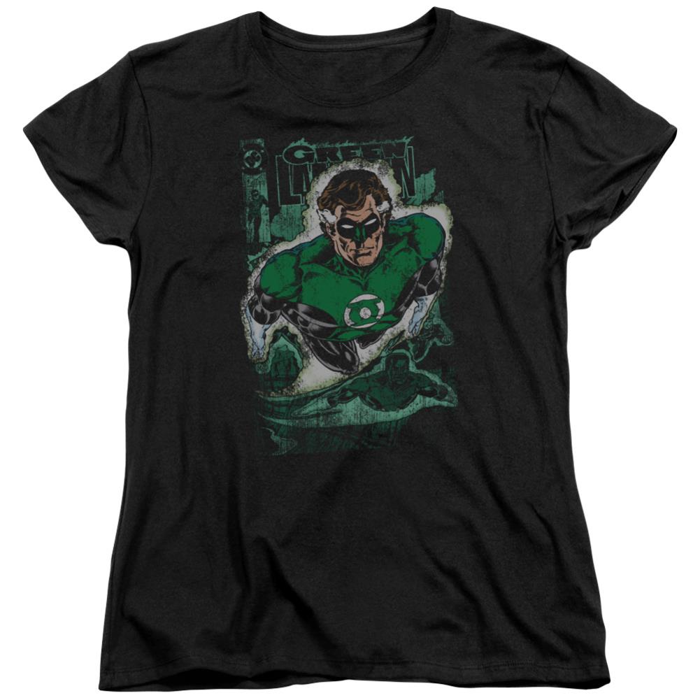 Justice League Of America Green Lantern #1 Distress Women's 18/1 Cotton Short-Sleeve T-Shirt