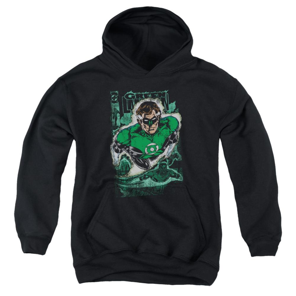 Justice League Of America Green Lantern #1 Distress Youth Cotton Poly Pull-Over Hoodie