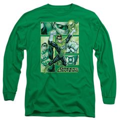 Justice League Of America Green Lantern Panels Men's 18/1 Cotton Long-Sleeve T-Shirt