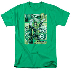 Justice League Of America Green Lantern Panels Men's 18/1 Cotton Short-Sleeve T-Shirt