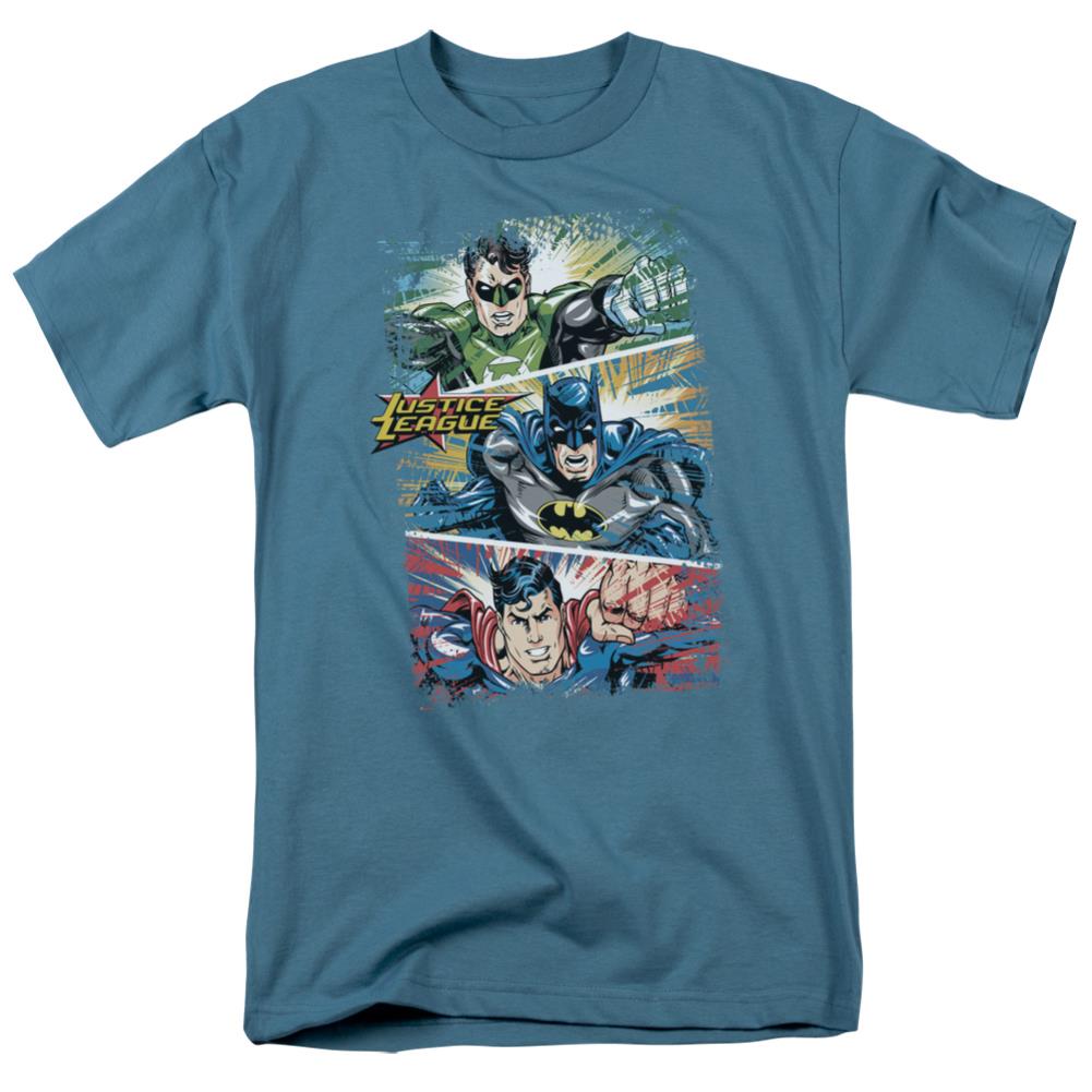 Justice League Of America Green Lantern Panels Men's 18/1 Cotton Short-Sleeve T-Shirt