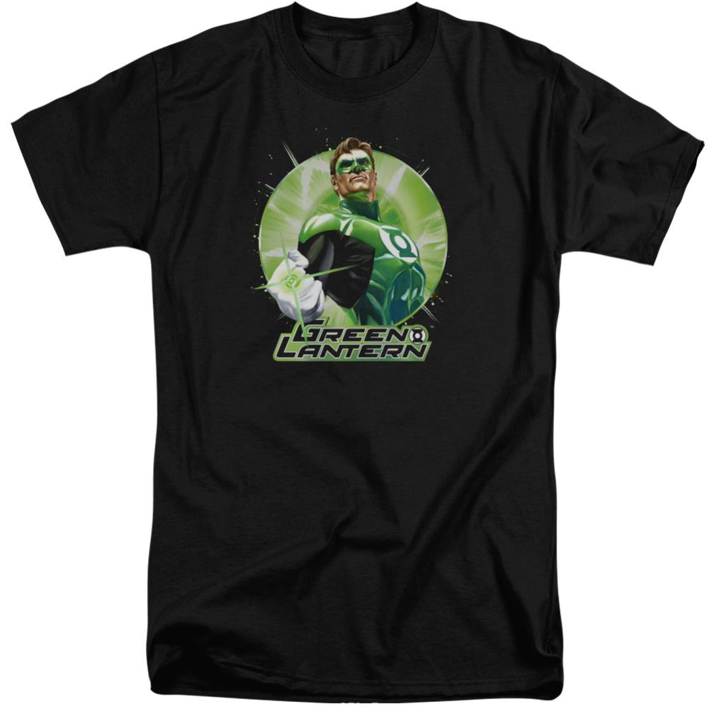 Justice League Of America Green Static Men's 18/1 Tall Cotton Short-Sleeve T-Shirt