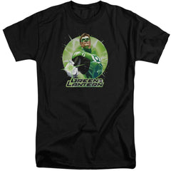 Justice League Of America Green Static Men's 18/1 Tall Cotton Short-Sleeve T-Shirt