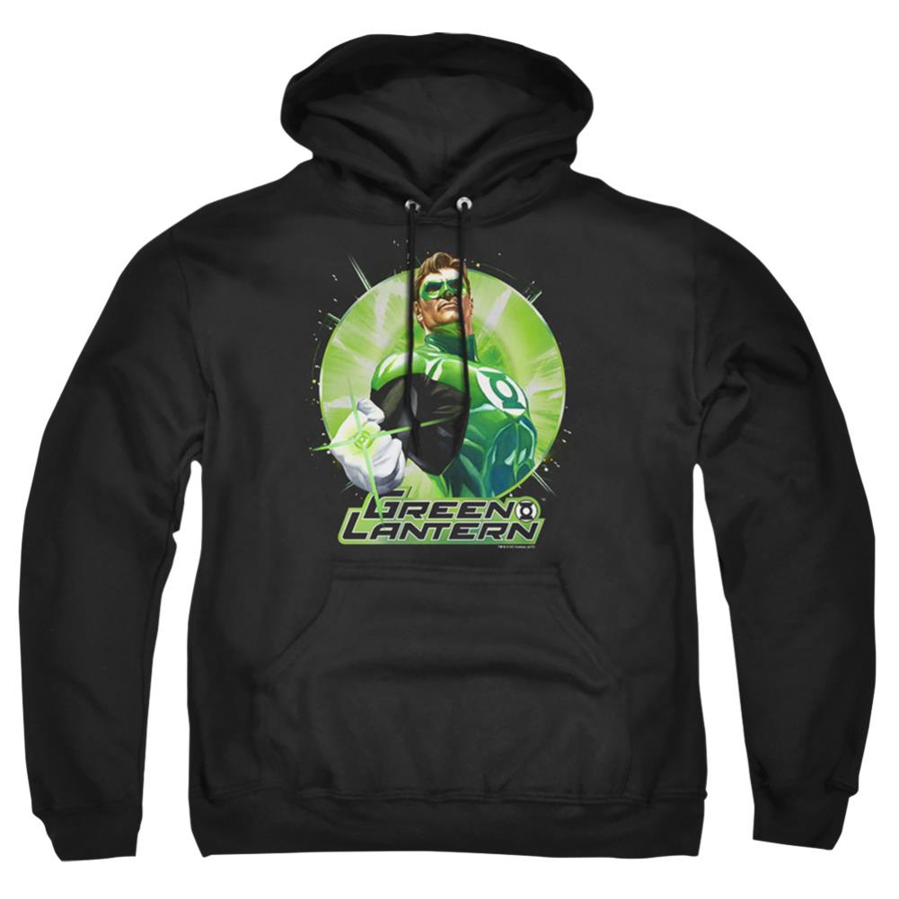 Justice League Of America Green Static Men's Pull-Over 75 25 Poly Hoodie