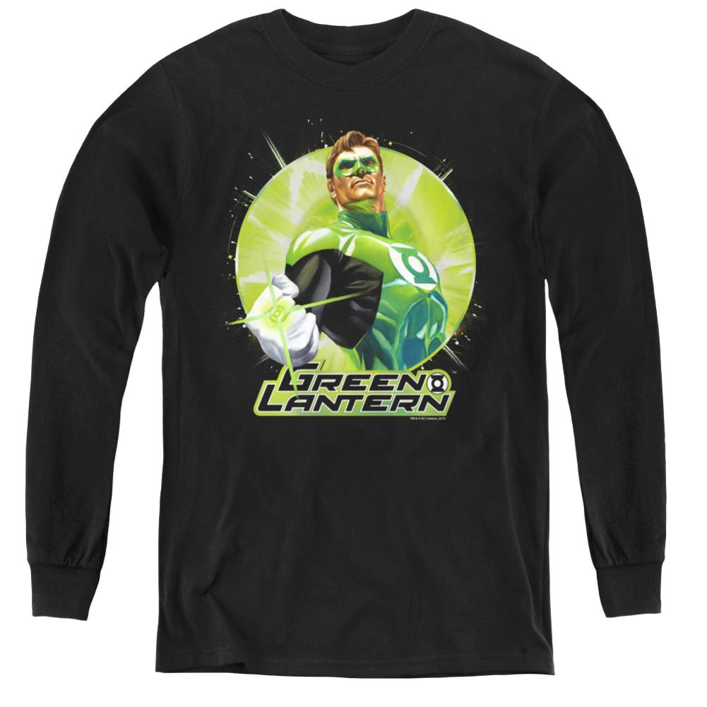 Justice League Of America Green Static Youth Long-Sleeve T-Shirt