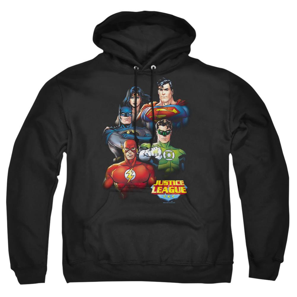 Justice League Of America Group Portrait Men's Pull-Over 75 25 Poly Hoodie