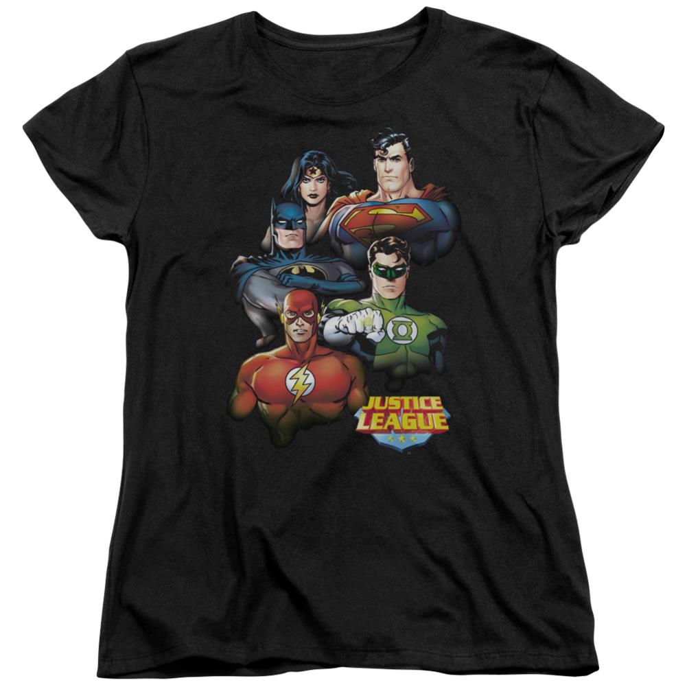 Justice League Of America Group Portrait Women's 18/1 Cotton Short-Sleeve T-Shirt