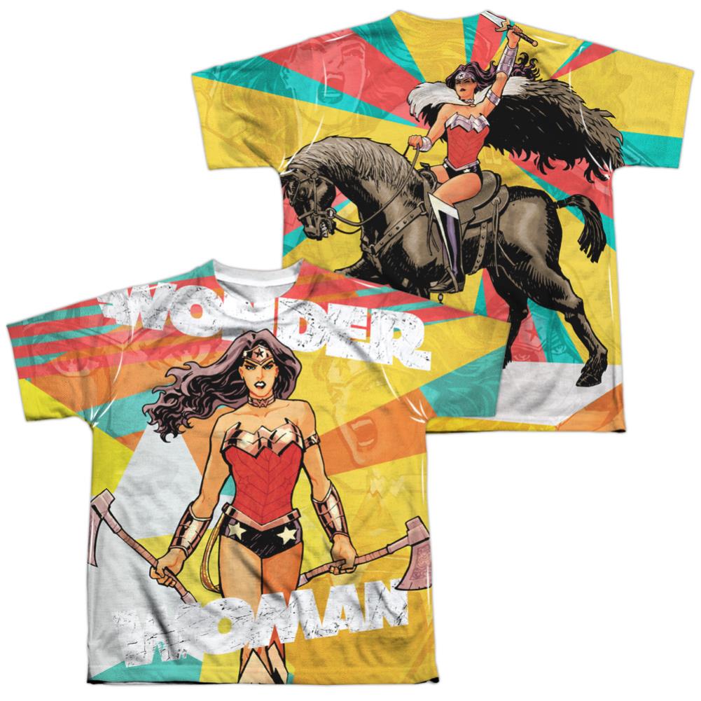 Justice League Of America Hands Full (Front/Back Print) Youth Regular Fit Poly Short-Sleeve T-Shirt