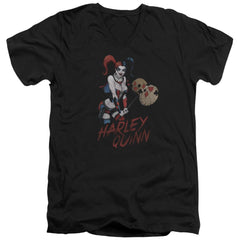 Justice League Of America Harley Hammer Men's 30/1 Cotton Slim V-Neck T-Shirt