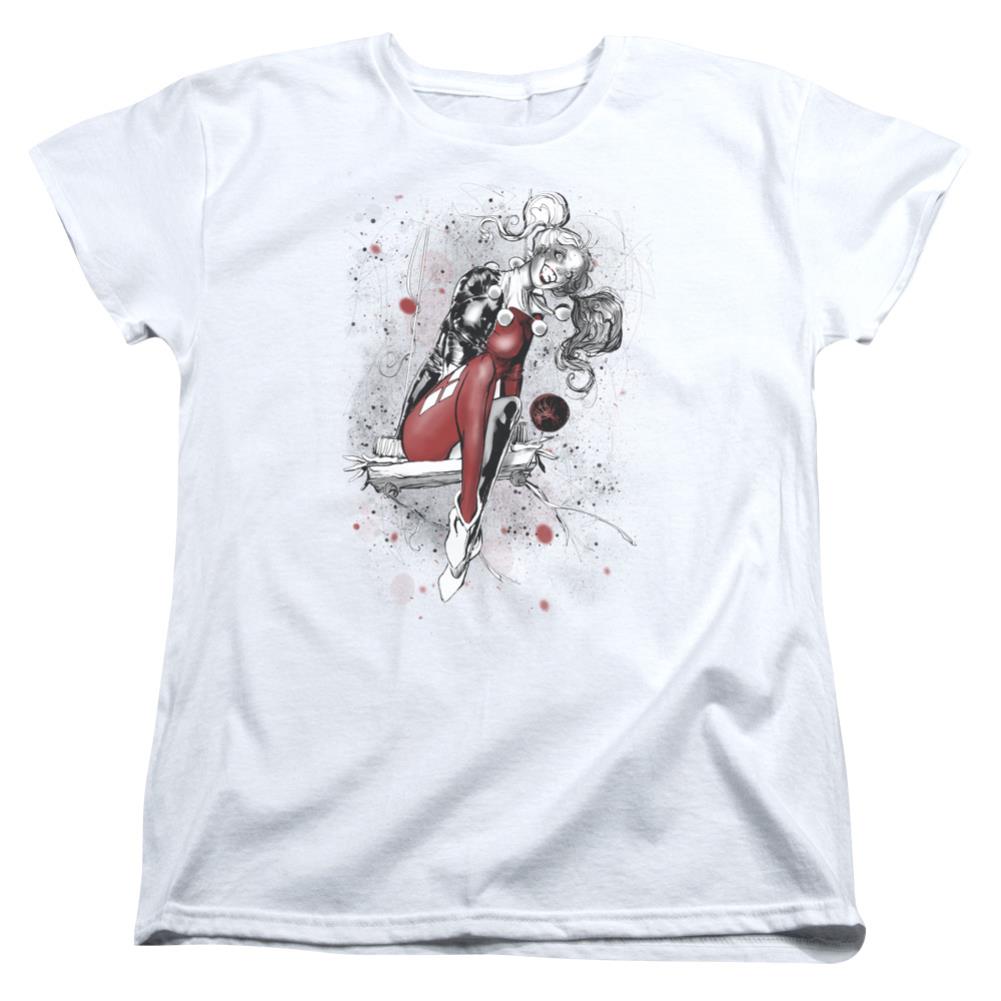 Justice League Of America Harley Sketch Women's 18/1 Cotton Short-Sleeve T-Shirt