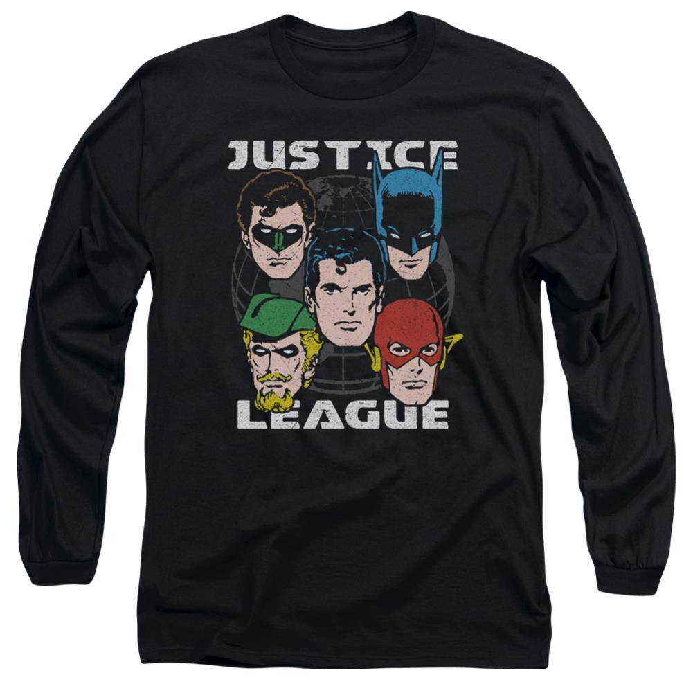 Justice League Of America Head Of States Men's 18/1 Cotton Long-Sleeve T-Shirt