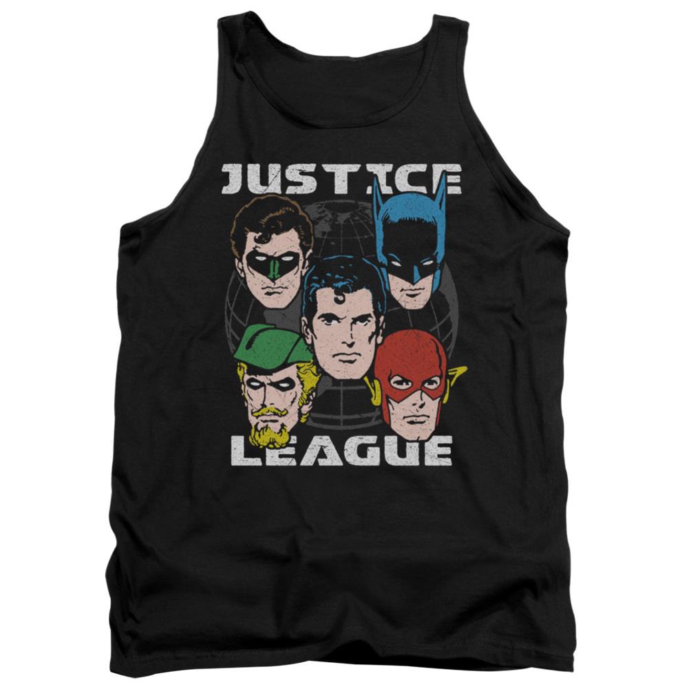 Justice League Of America Head Of States Men's 18/1 Cotton Tank Top