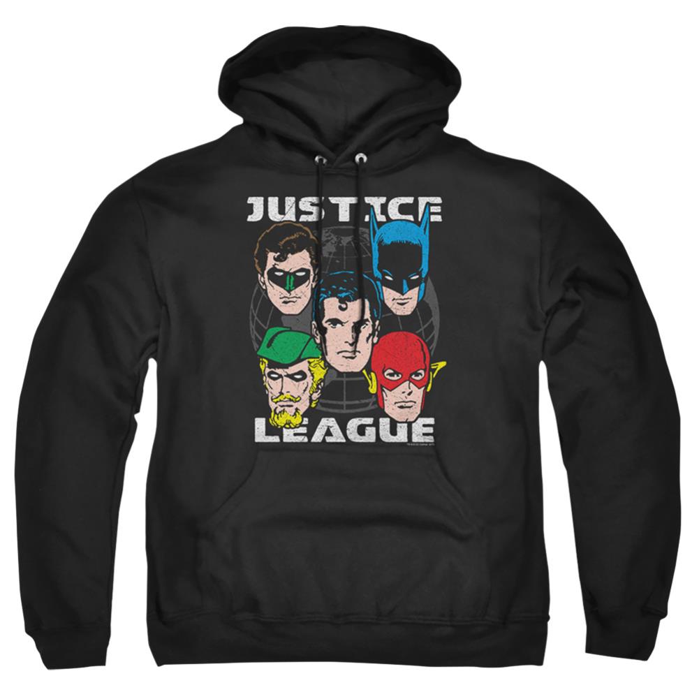 Justice League Of America Head Of States Men's Pull-Over 75 25 Poly Hoodie