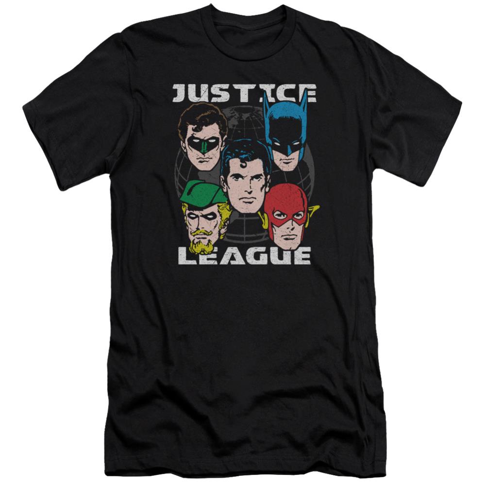 Justice League Of America Head Of States Men's Ultra-Soft 30/1 Cotton Slim Short-Sleeve T-Shirt