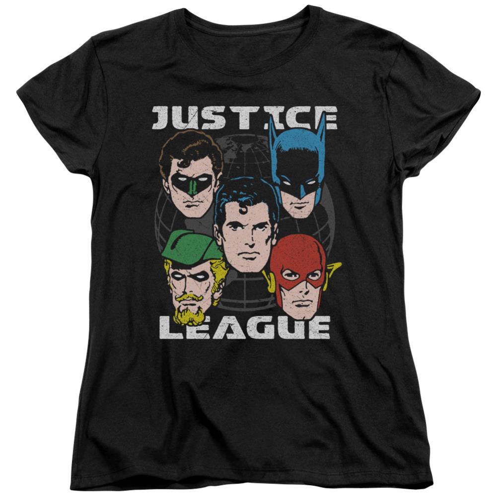 Justice League Of America Head Of States Women's 18/1 Cotton Short-Sleeve T-Shirt