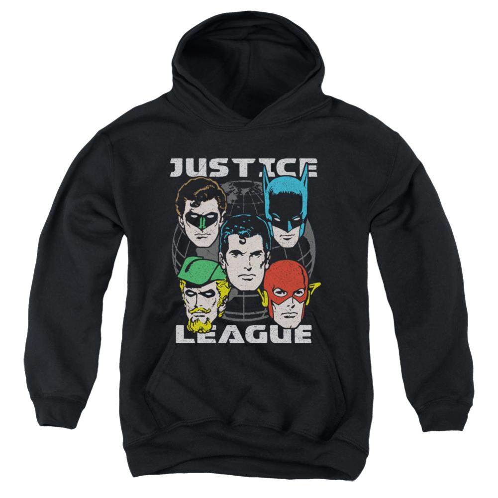 Justice League Of America Head Of States Youth Cotton Poly Pull-Over Hoodie