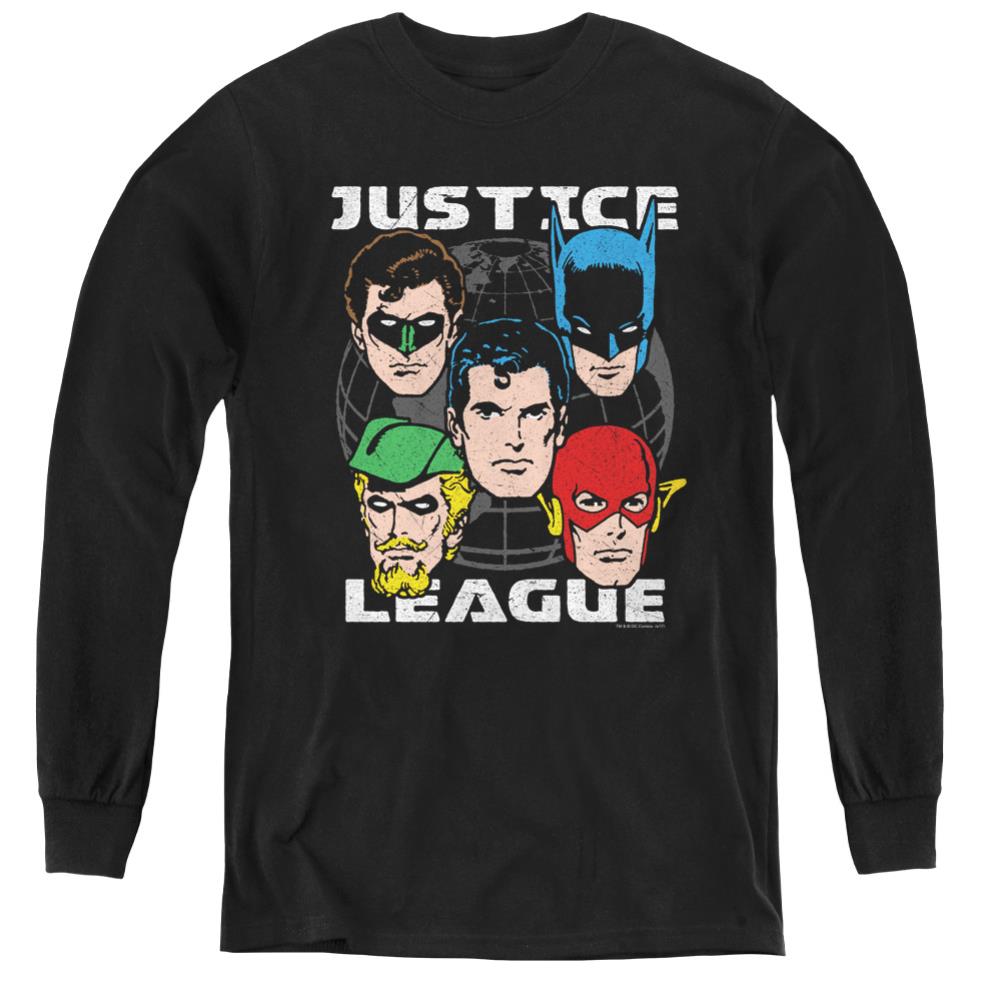 Justice League Of America Head Of States Youth Long-Sleeve T-Shirt