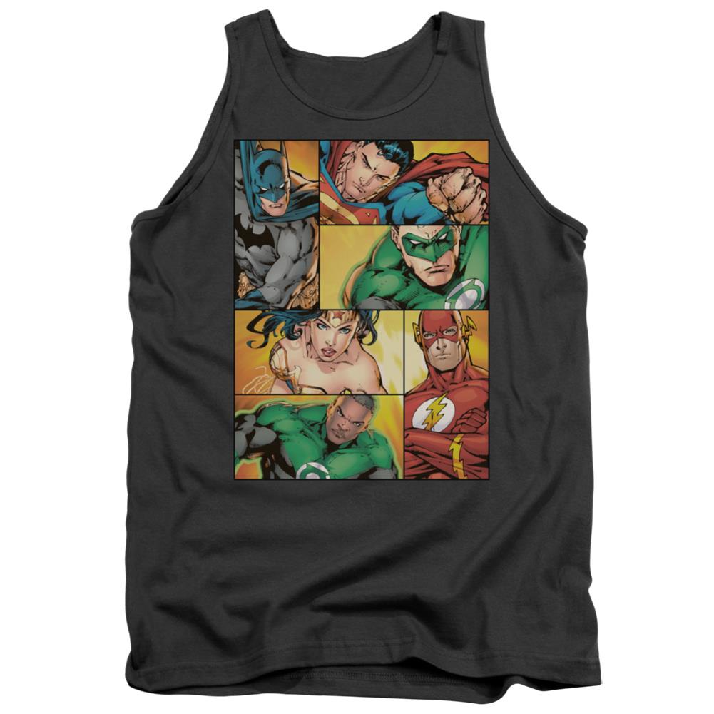 Justice League Of America Hero Boxes Men's 18/1 Cotton Tank Top