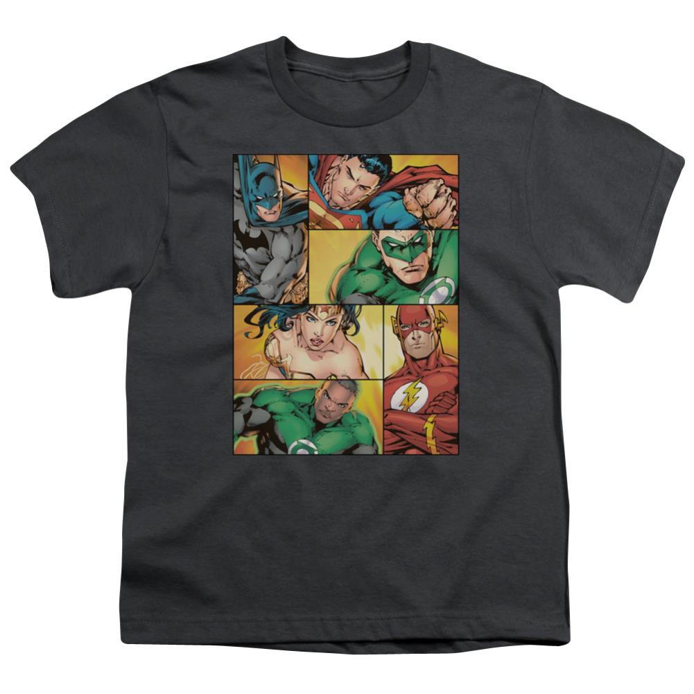 Justice League Of America Hero Boxes Youth 18/1 100% Cotton Short-Sleeve T-Shirt