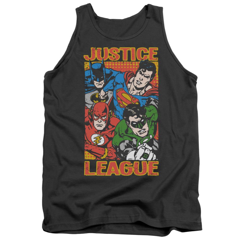 Justice League Of America Hero Mashup Men's 18/1 Cotton Tank Top