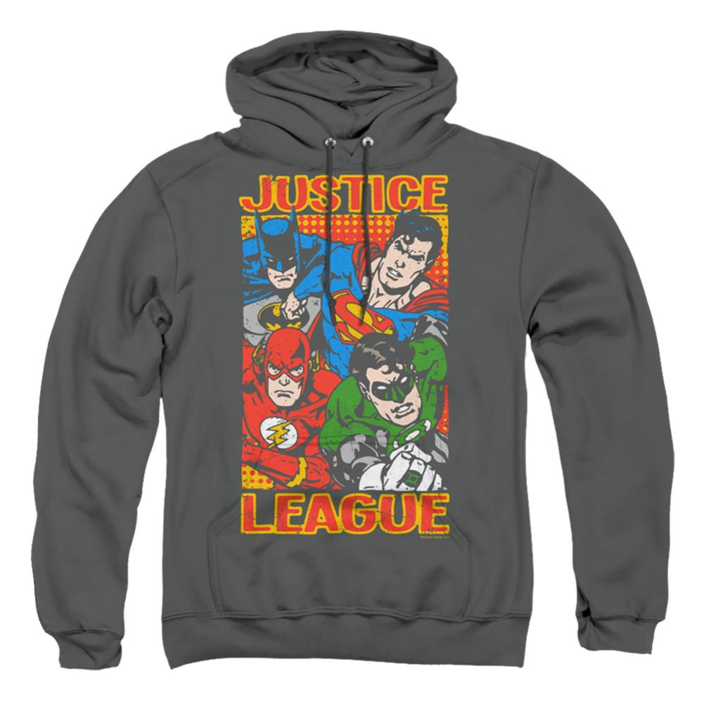 Justice League Of America Hero Mashup Men's Pull-Over 75 25 Poly Hoodie