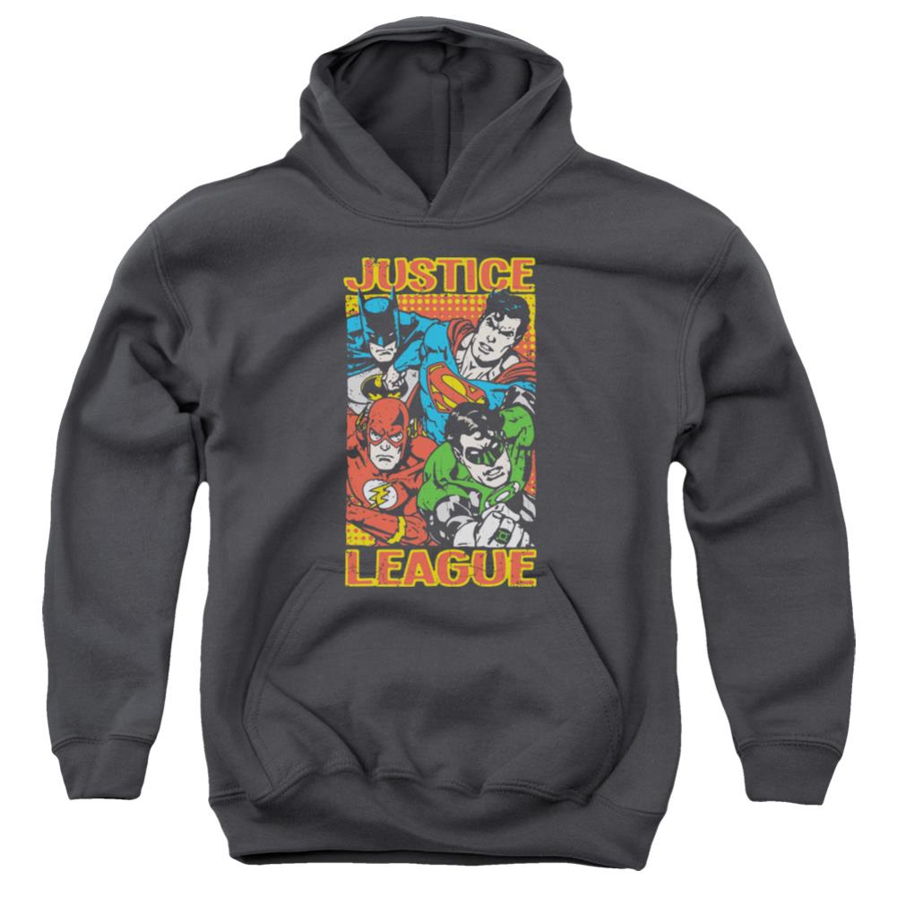 Justice League Of America Hero Mashup Youth Cotton Poly Pull-Over Hoodie