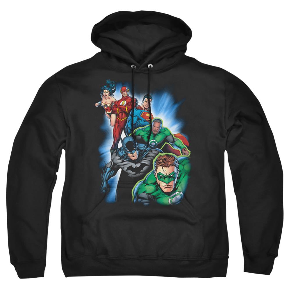 Justice League Of America Heroes Unite Men's Pull-Over 75 25 Poly Hoodie