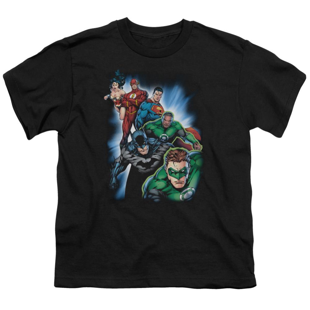 Justice League Of America Heroes Unite Youth 18/1 100% Cotton Short-Sleeve T-Shirt