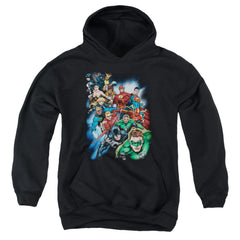 Justice League Of America Heroes Unite Youth Cotton Poly Pull-Over Hoodie