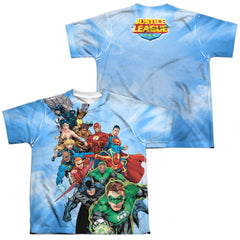 Justice League Of America Heroes Unite Youth Regular Fit Poly Short-Sleeve T-Shirt