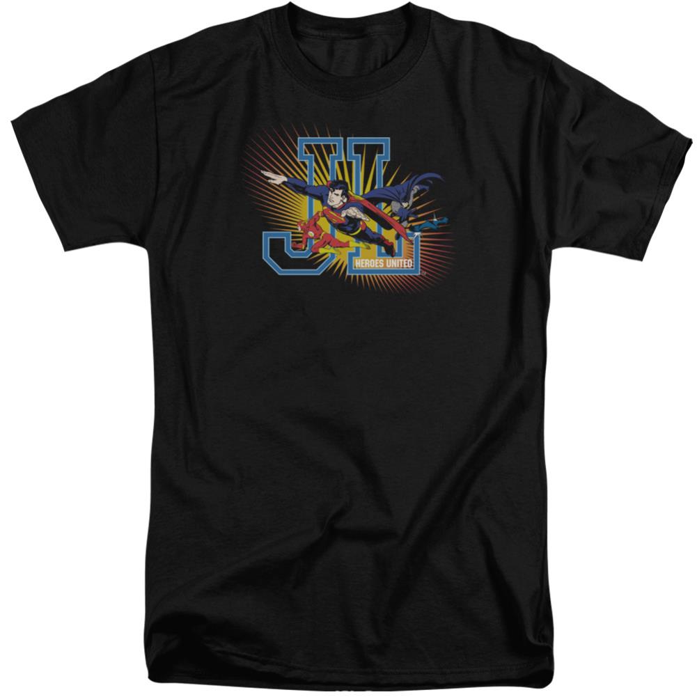 Justice League Of America Heroes United Men's 18/1 Tall Cotton Short-Sleeve T-Shirt
