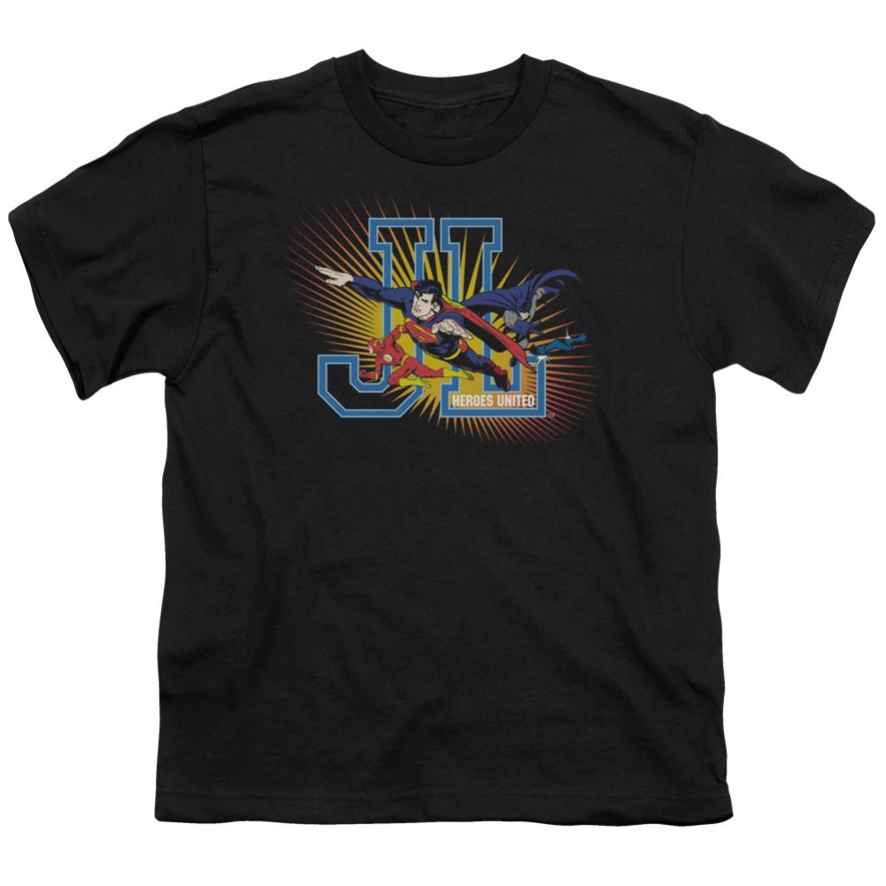 Justice League Of America Heroes United Youth 18/1 100% Cotton Short-Sleeve T-Shirt