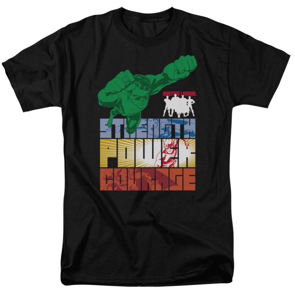 Justice League Of America Heroic Qualities Men's 18/1 Cotton Short-Sleeve T-Shirt