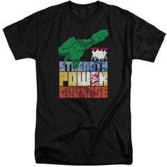 Justice League Of America Heroic Qualities Men's 18/1 Tall Cotton Short-Sleeve T-Shirt