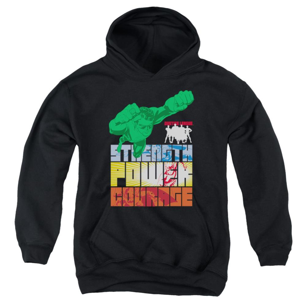 Justice League Of America Heroic Qualities Youth Cotton Poly Pull-Over Hoodie