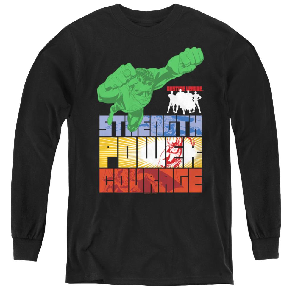 Justice League Of America Heroic Qualities Youth Long-Sleeve T-Shirt