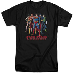 Justice League Of America In League Men's 18/1 Tall Cotton Short-Sleeve T-Shirt