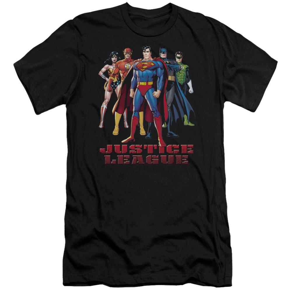 Justice League Of America In League Men's Ultra-Soft 30/1 Cotton Slim Short-Sleeve T-Shirt