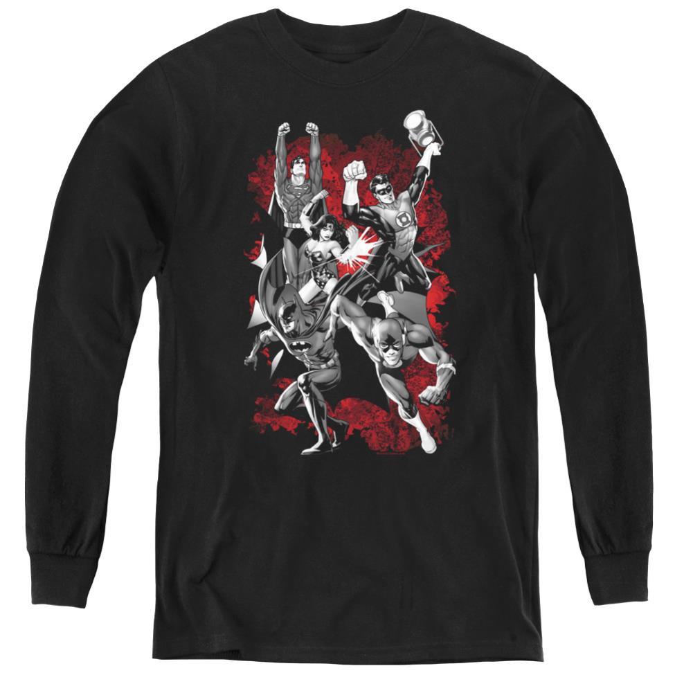 Justice League Of America JLA Explosion Youth Long-Sleeve T-Shirt