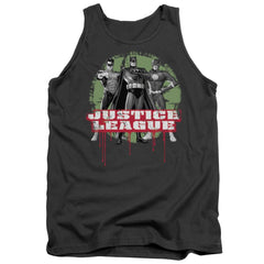 Justice League Of America JLA Trio Men's 18/1 Cotton Tank Top