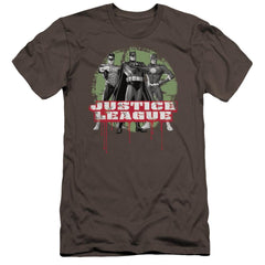 Justice League Of America JLA Trio Men's Ultra-Soft 30/1 Cotton Slim Short-Sleeve T-Shirt