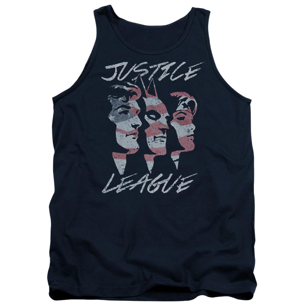 Justice League Of America Justice For America Men's 18/1 Cotton Tank Top