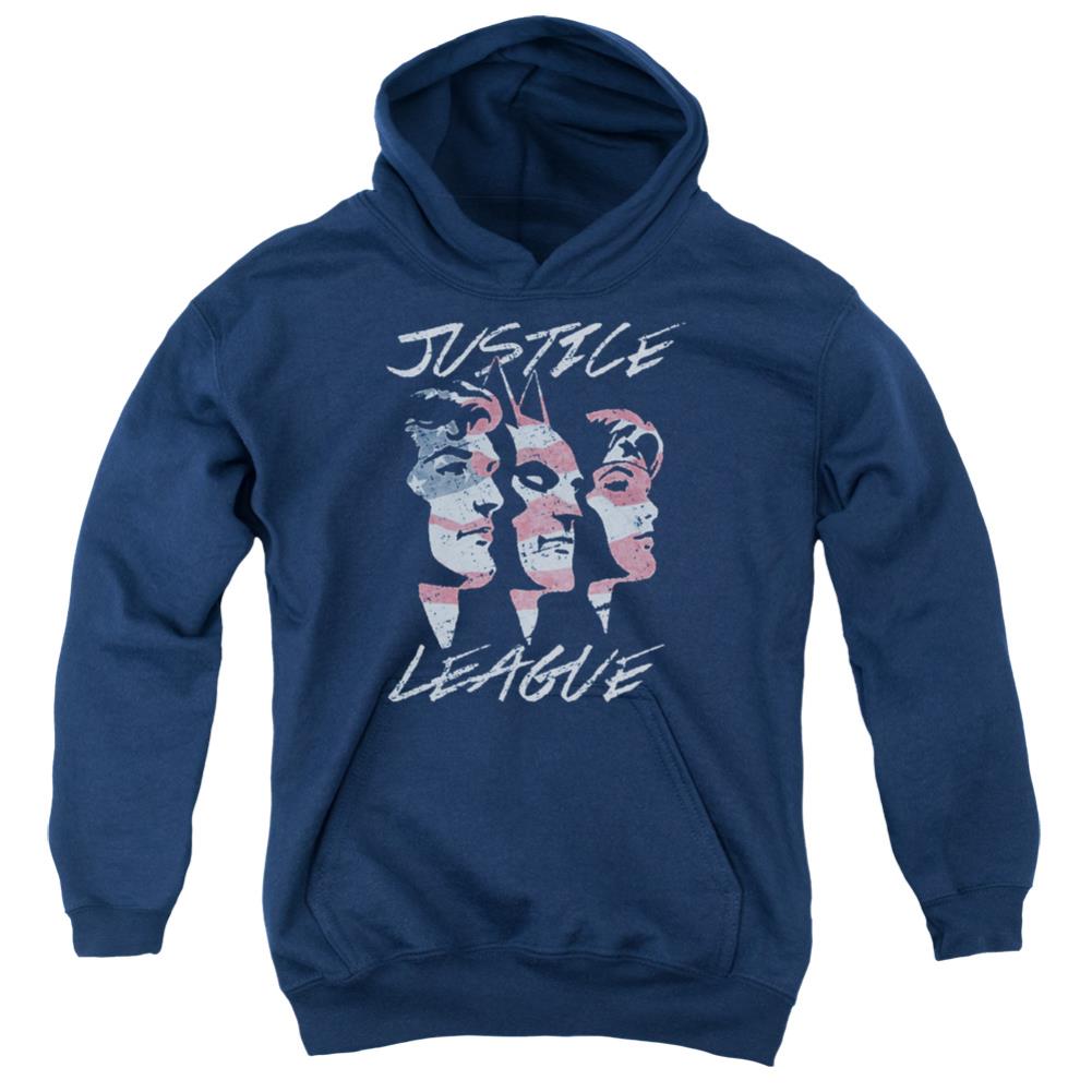 Justice League Of America Justice For America Youth Cotton Poly Pull-Over Hoodie