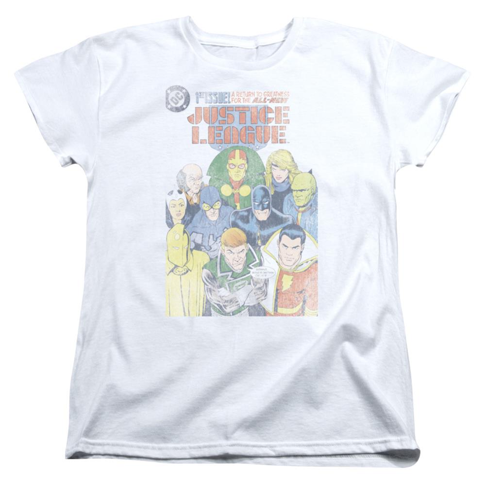 Justice League Of America Justice League #1 Cover Women's 18/1 Cotton Short-Sleeve T-Shirt