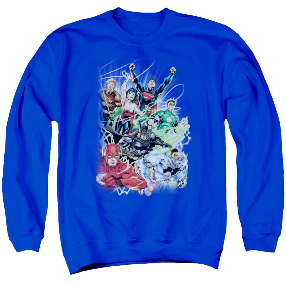 Justice League Of America Justice League #1 Men's Crewneck 50 50 Poly Long-Sleeve T-Shirt