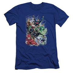 Justice League Of America Justice League #1 Men's Ultra-Soft 30/1 Cotton Slim Short-Sleeve T-Shirt