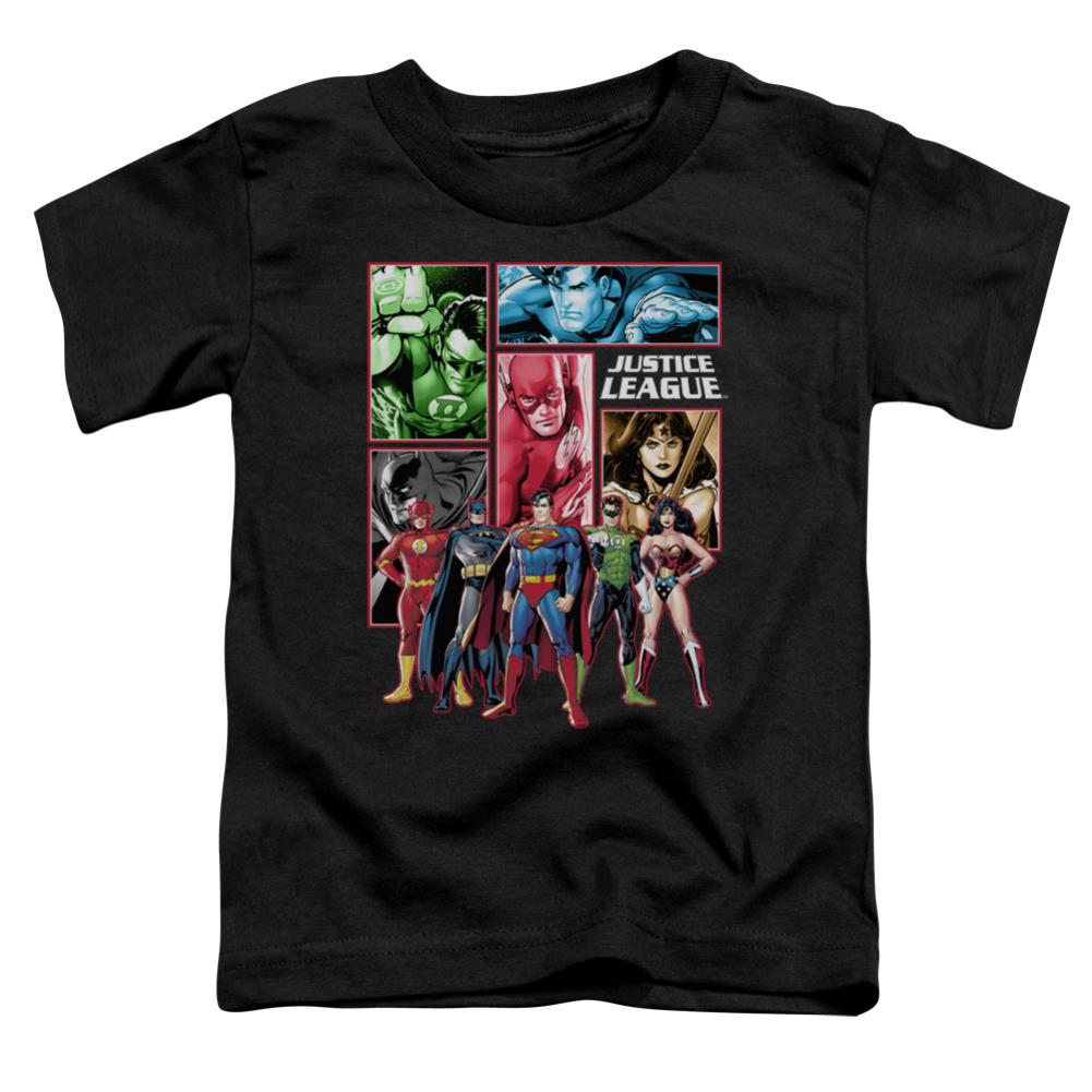Justice League Of America Justice League PaneLong-Sleeve T-Shirtoddler 18/1 Cotton Short-Sleeve T-Shirt