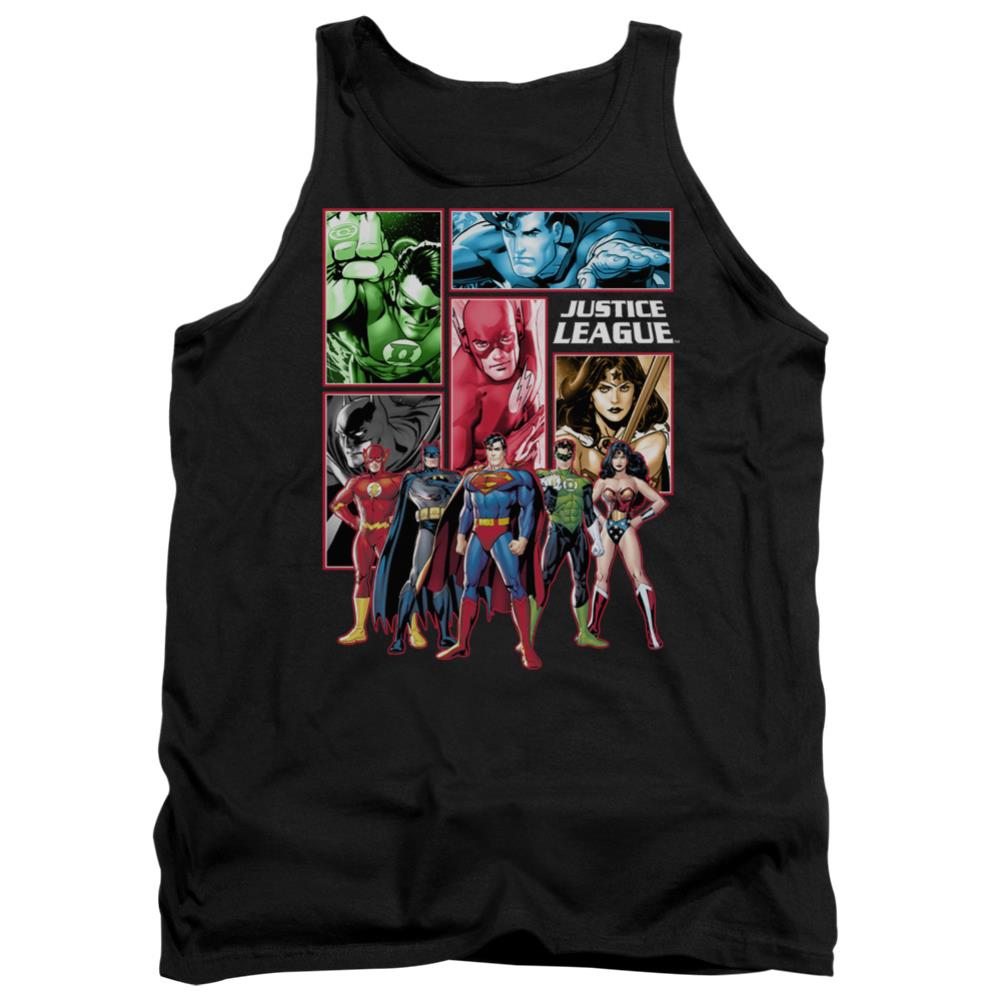 Justice League Of America Justice League Panels Men's 18/1 Cotton Tank Top